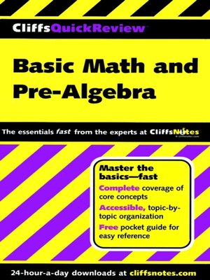 cover image of CliffsQuickReview Basic Math and Pre-Algebra